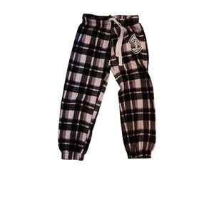 Muskoka XS - Kids Black and Pink Plaid Pajama Bottoms bearwear